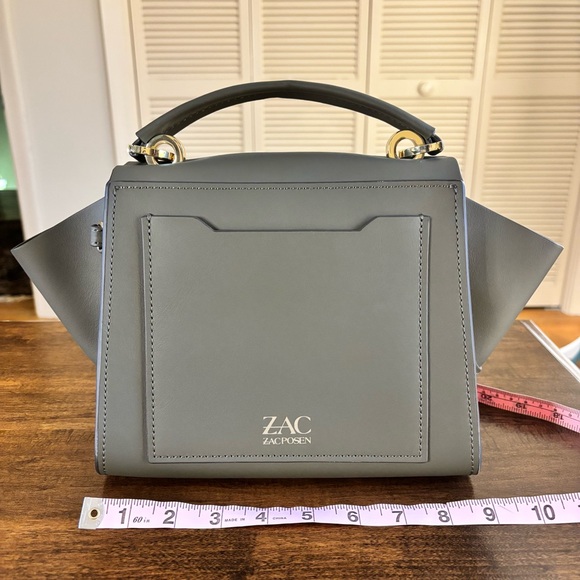 Zac Posen Eartha Top Handle Leather Crossbody Moss Green - Picture 5 of 15